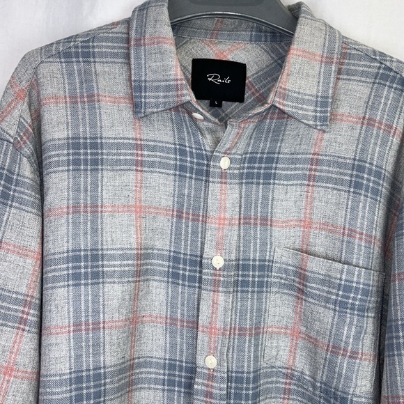 Rails Lennox Cotton Blend Plaid Button-Down Long Sleeve Shirt - Picture 3 of 9